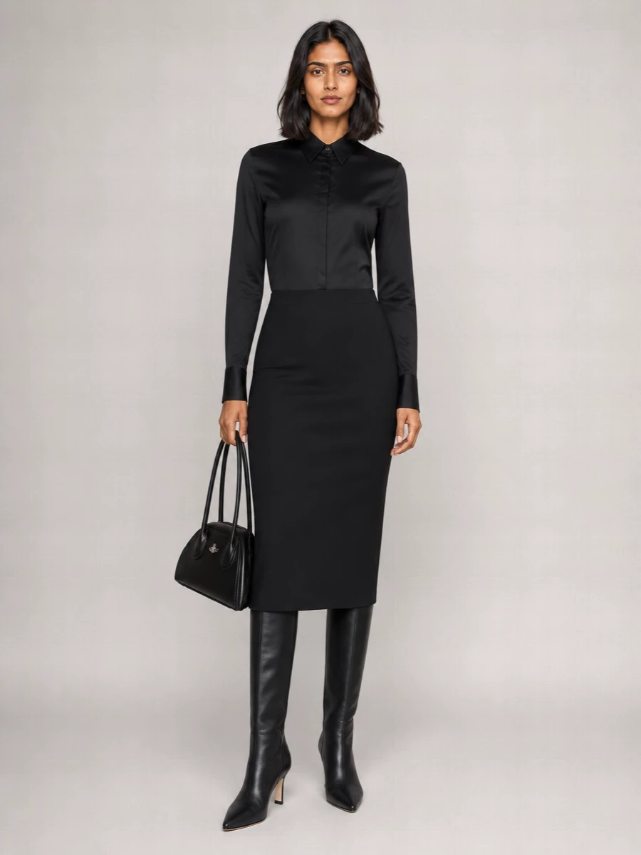 Wolford Midnight Grace Midi Pencil Skirt
