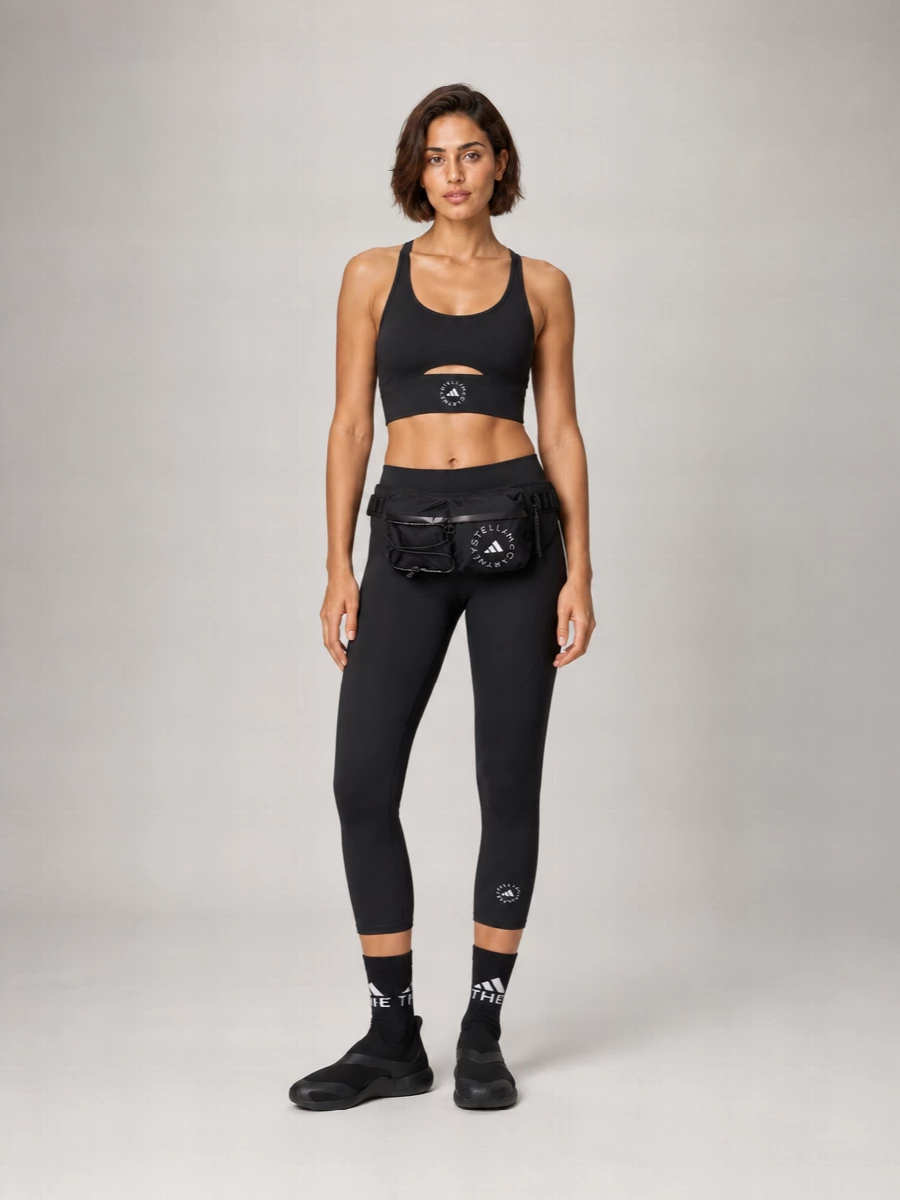 Adidas By Stella Mccartney Logo-Print Cutout Sports Bra