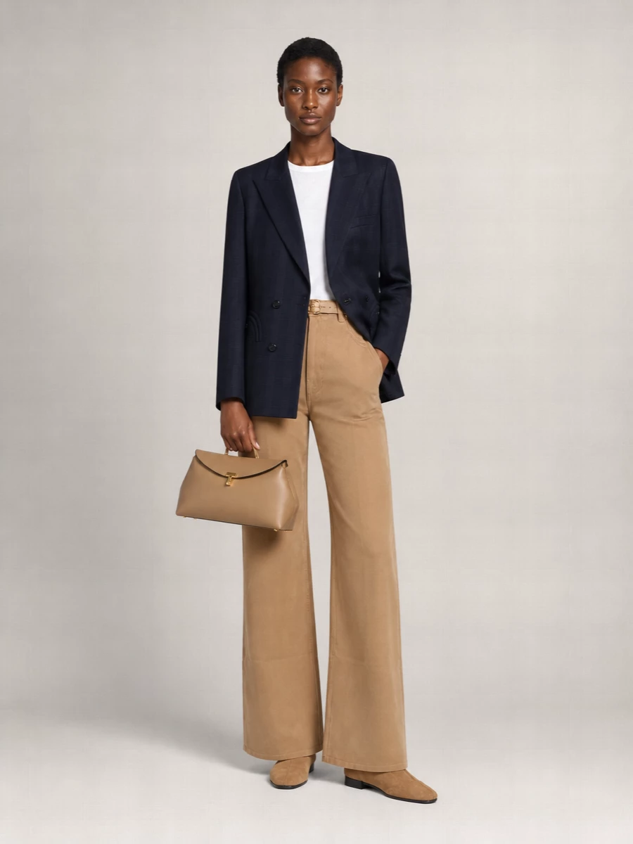 Blazé Milano cotton high-rise wide-leg jeans