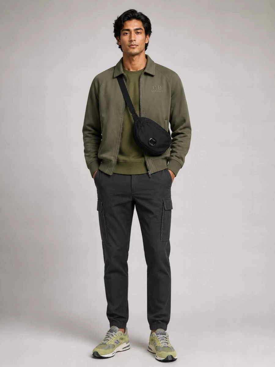 C.P. Company cotton zip up bomber jacket