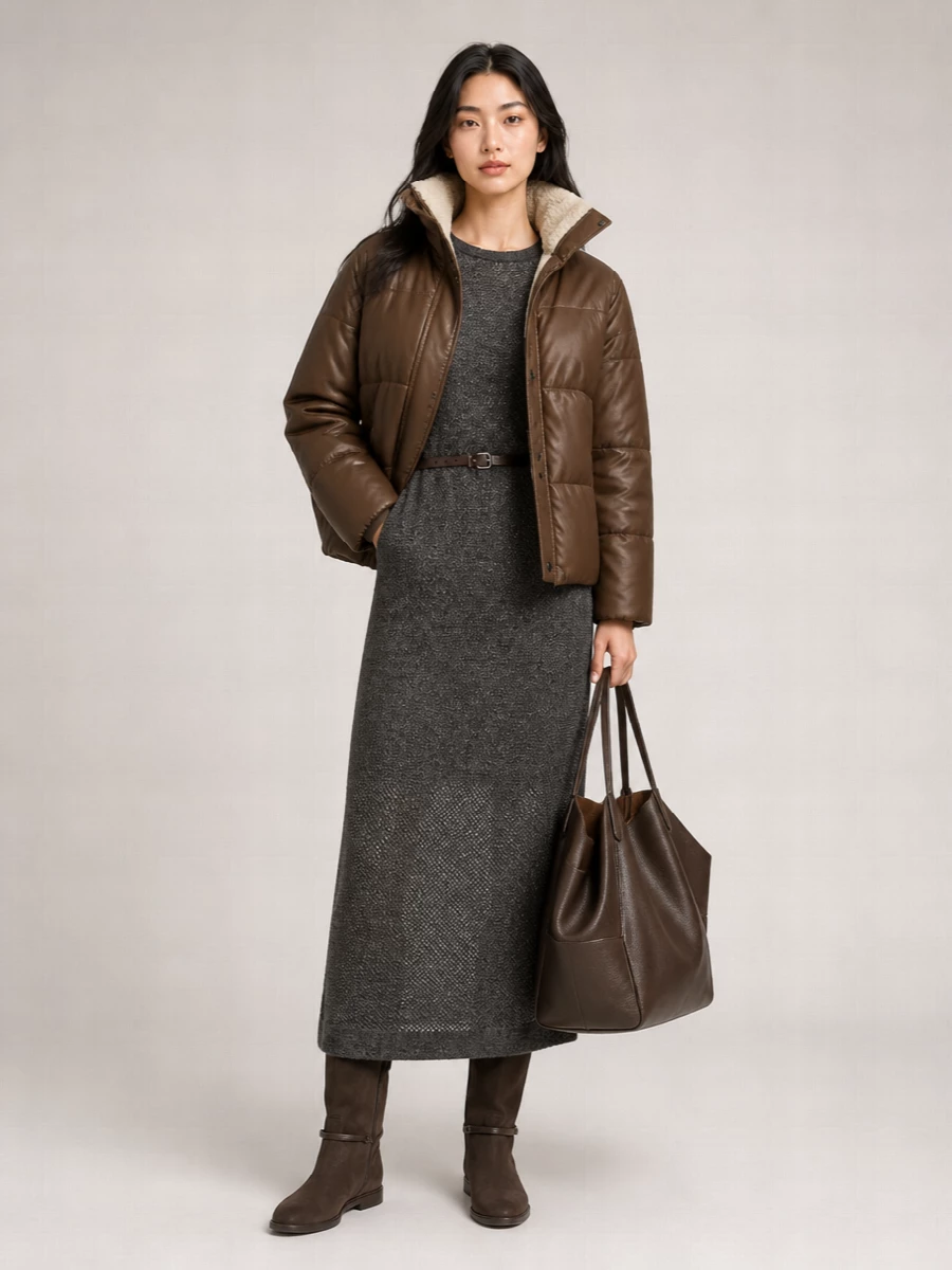 Brunello Cucinelli Shearling Padded Jacket