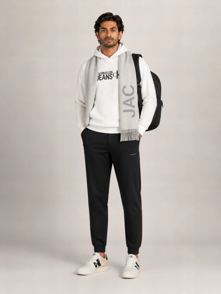 Calvin Klein Leather Lace-Up Sneakers