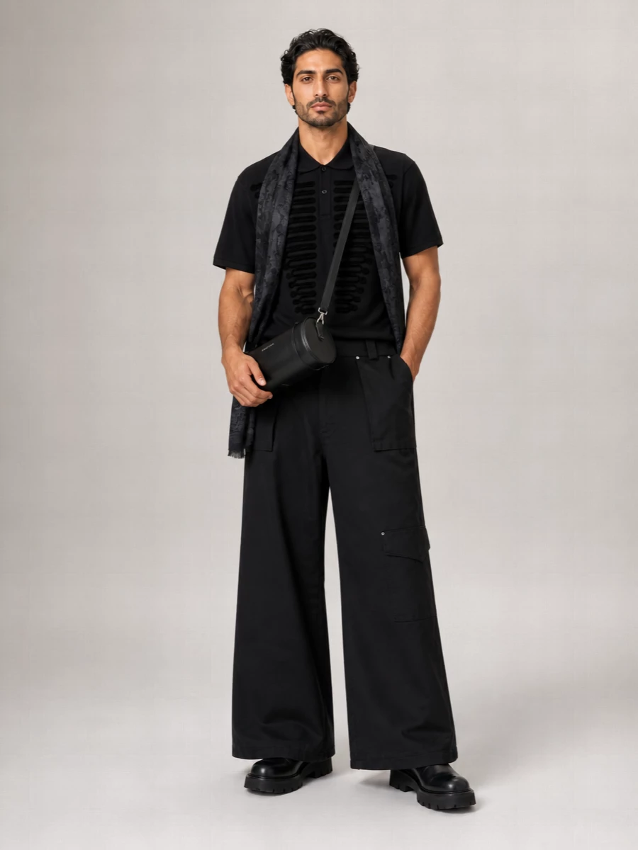 Alexander Mcqueen Cotton Cargo Wide-Leg Trousers