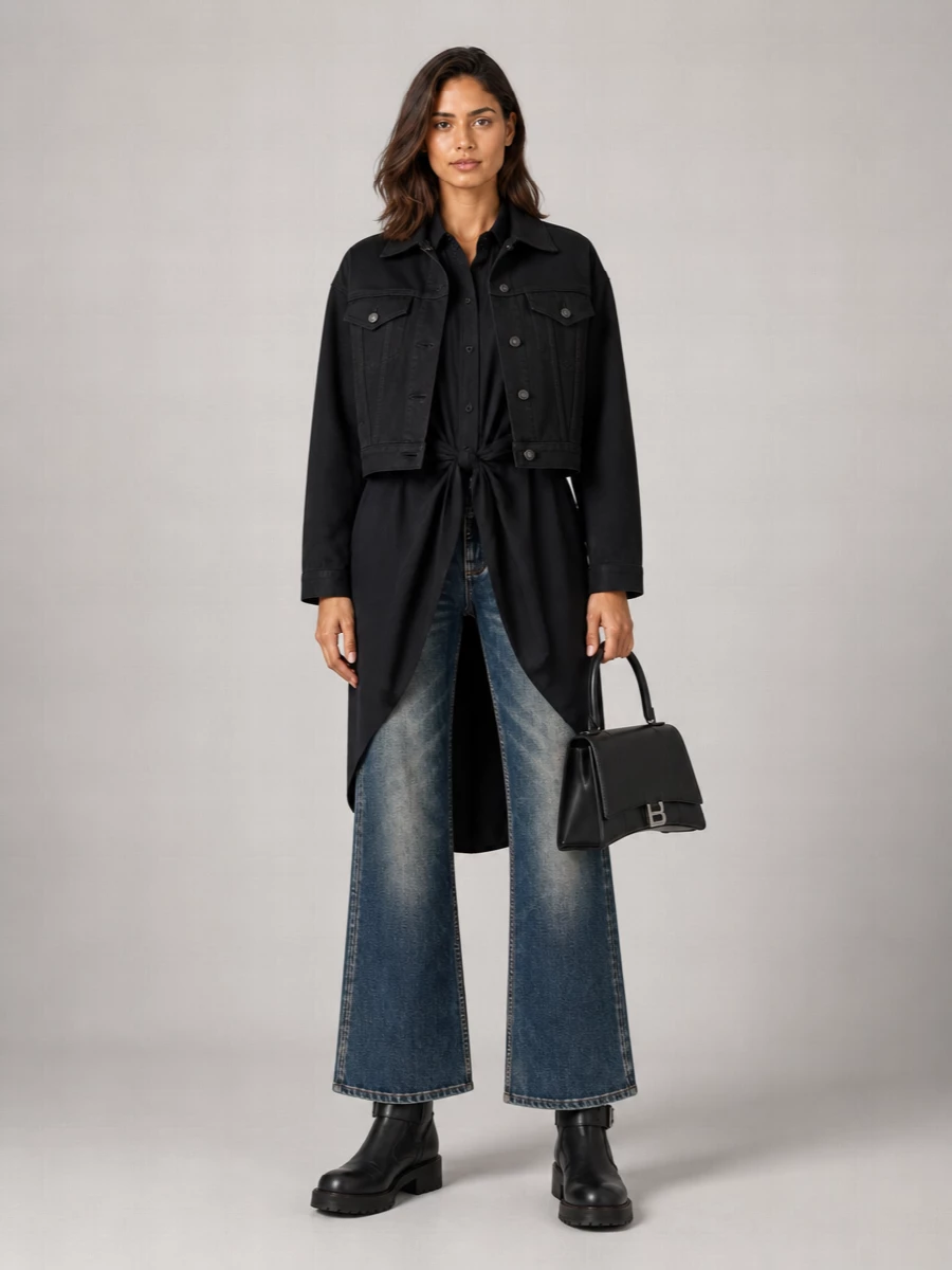 Balenciaga Denim Fitted Jacket