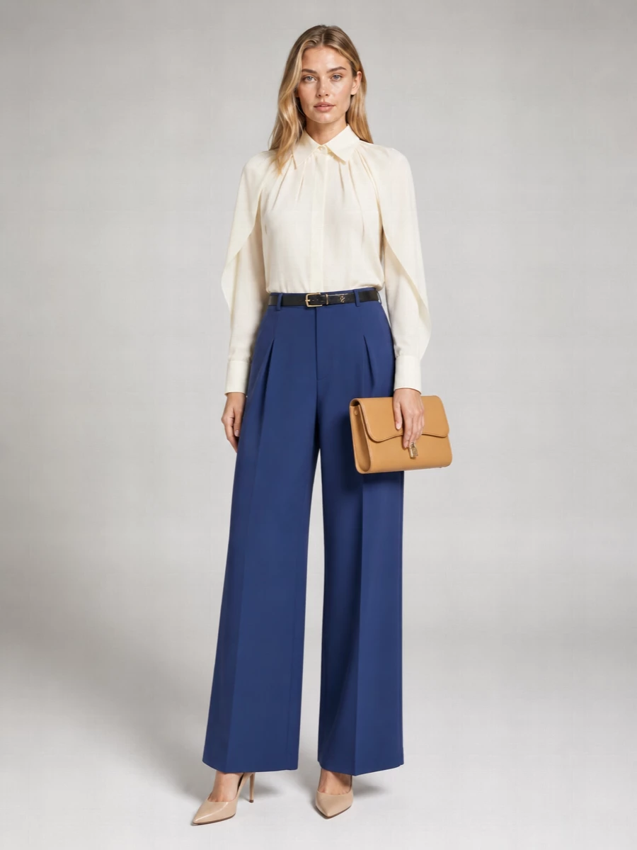 Max Mara Silk Wide-Leg Trousers