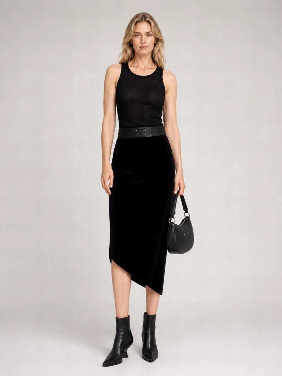 Ann Demeulemeester Wool Jacquard Cropped Tank Top
