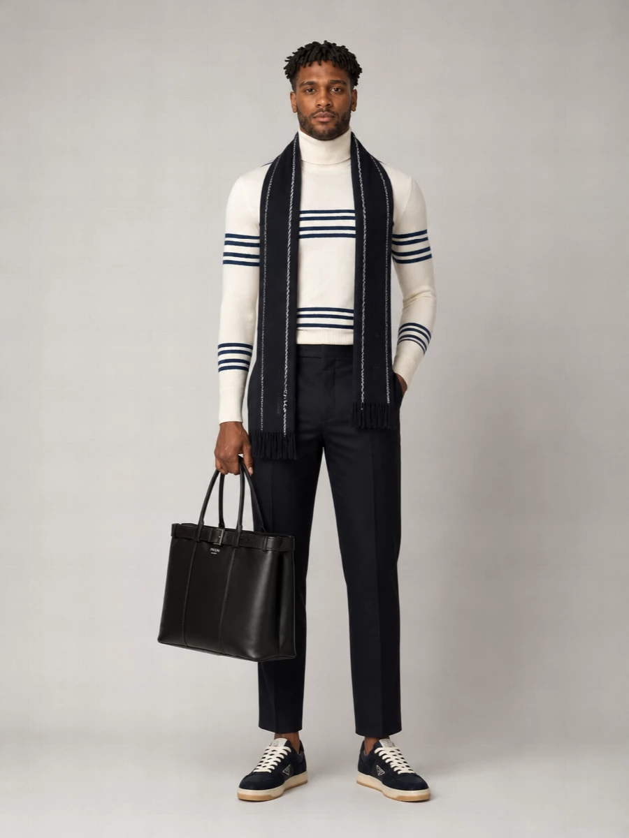 Prada Wool Ribbed Turtleneck Sweater