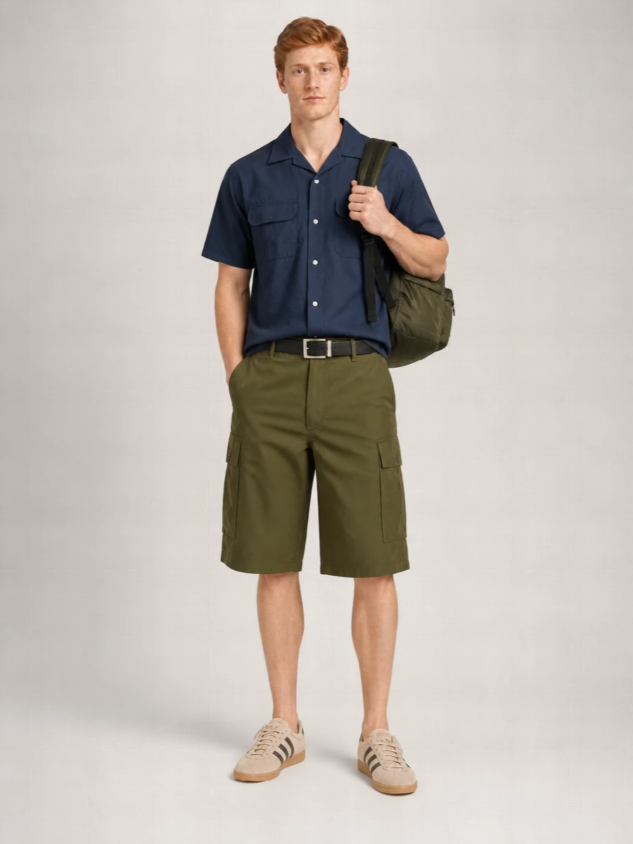 Beams Plus Cotton Cargo Shorts