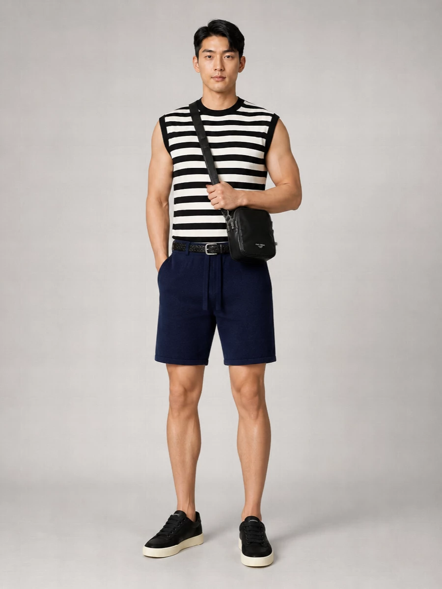 Dolce&Gabbana Striped Sleeveless Sweater