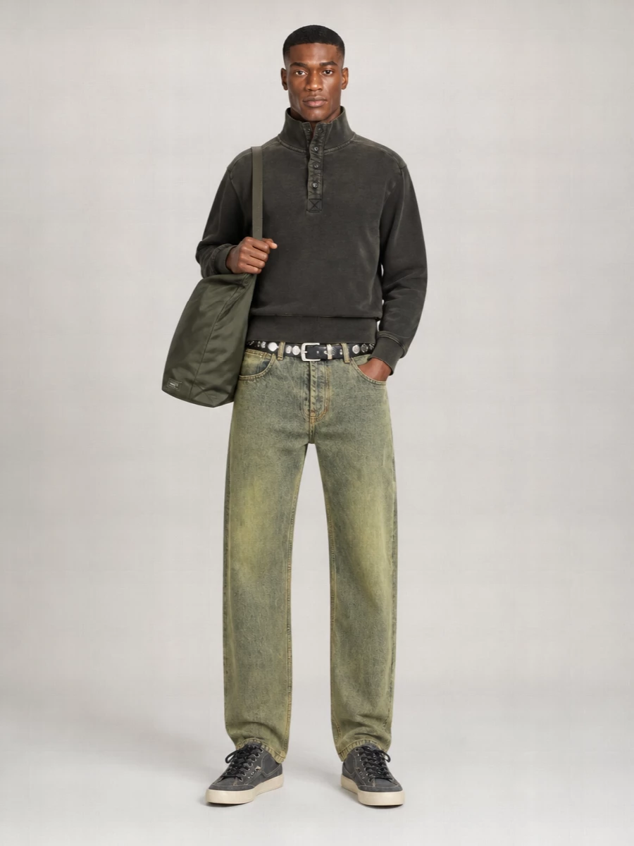 Golden Goose Leather Studded Belt