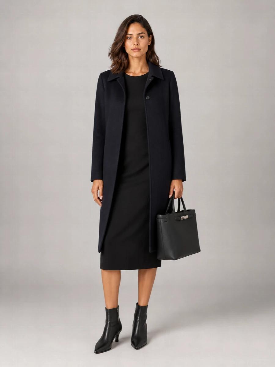 Tagliatore wool cashmere fitted coat
