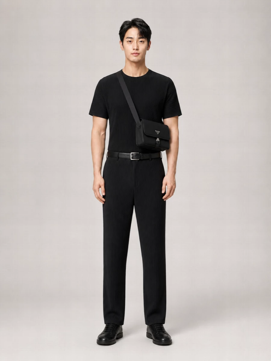 Homme Plisse Issey Miyake Pleated Short-Sleeve T-Shirt