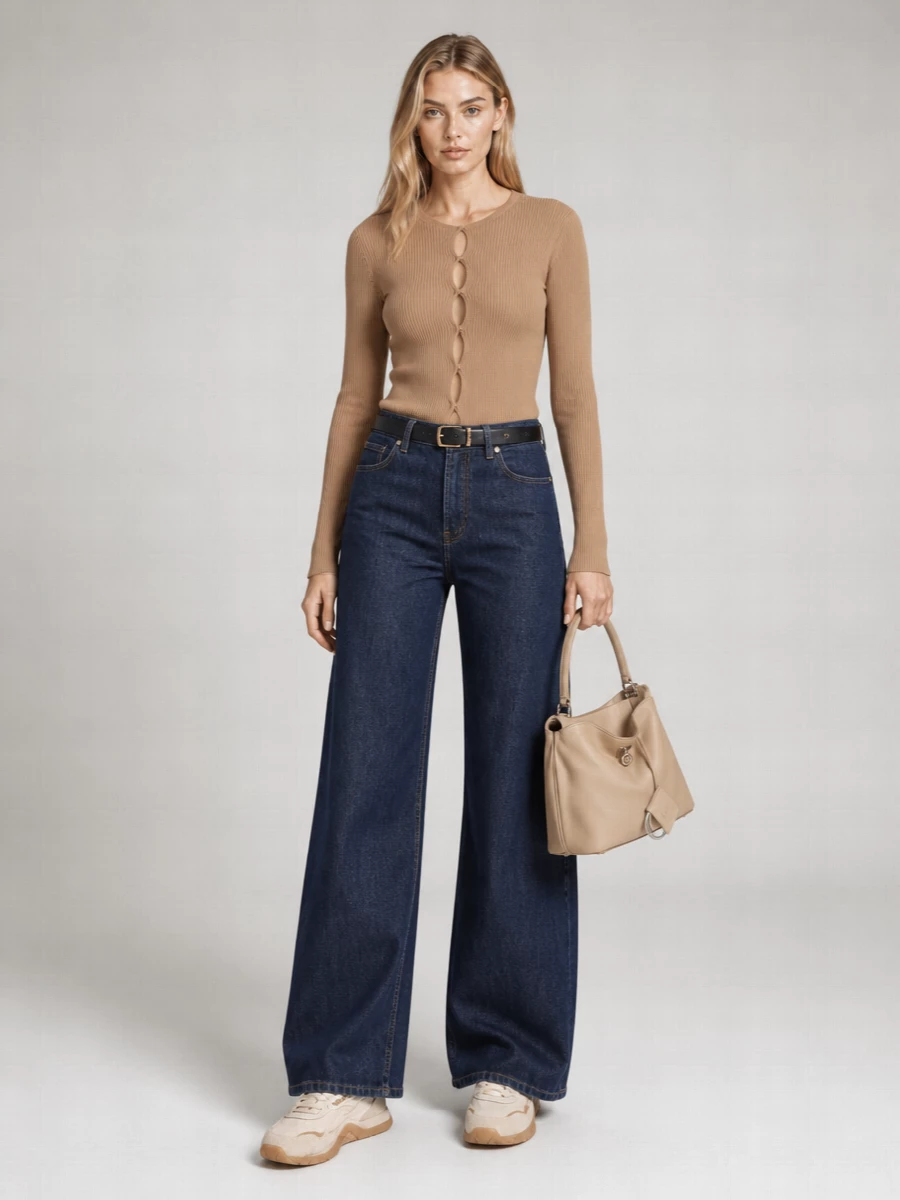 Fendi Denim High-Rise Straight-Leg Jeans