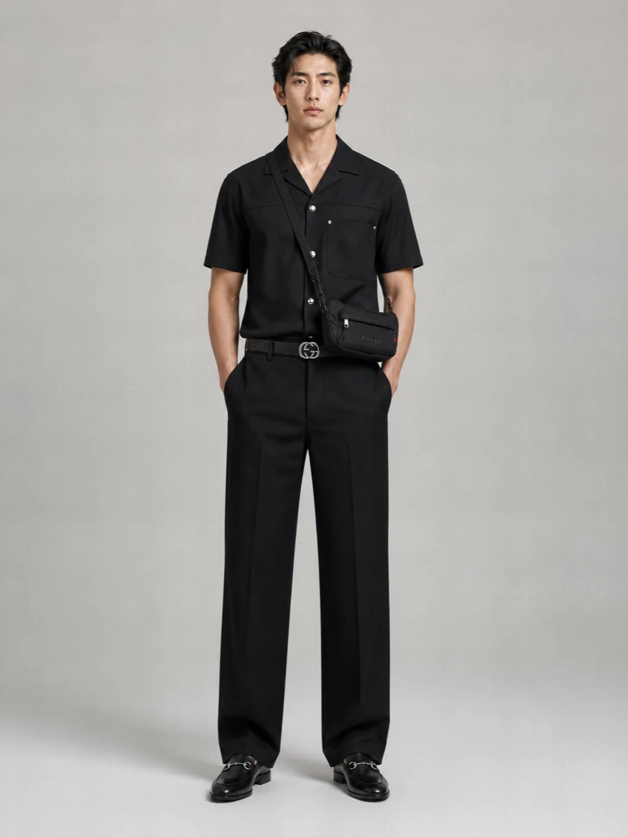 Gucci Cotton Jacquard Short-Sleeve Shirt