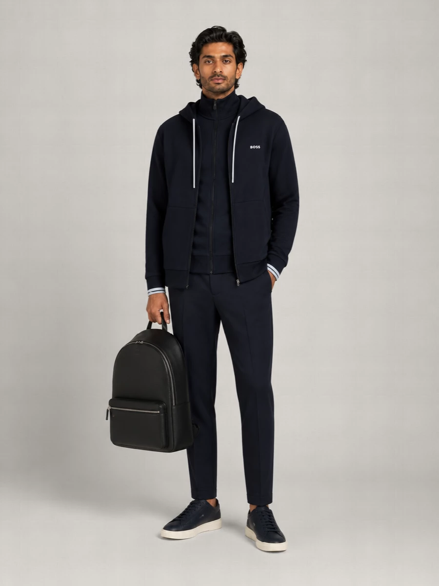 Boss Zip Hooded Sweatshirt