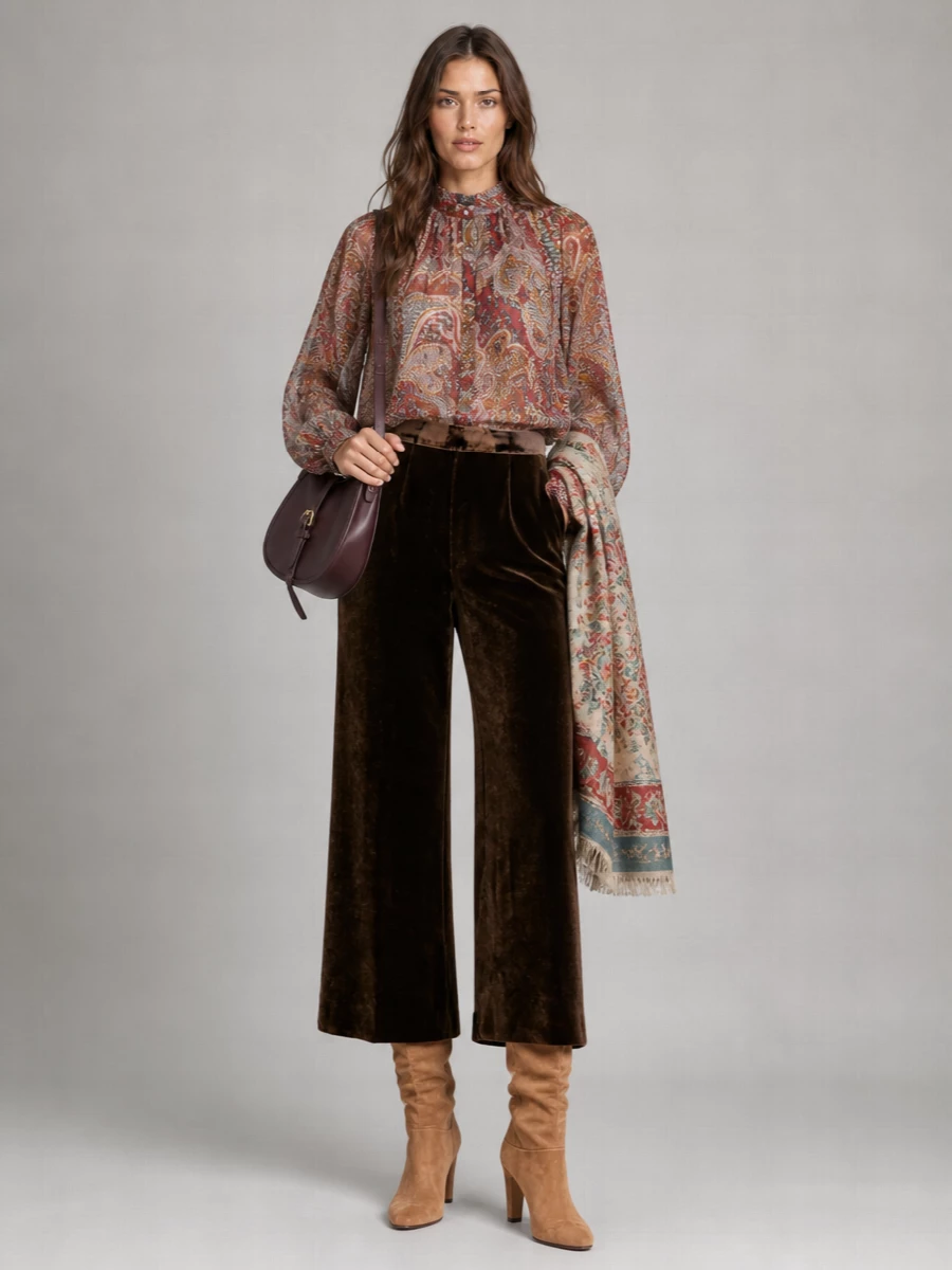 Etro Paisley Silk Shirt Asymmetric Hem