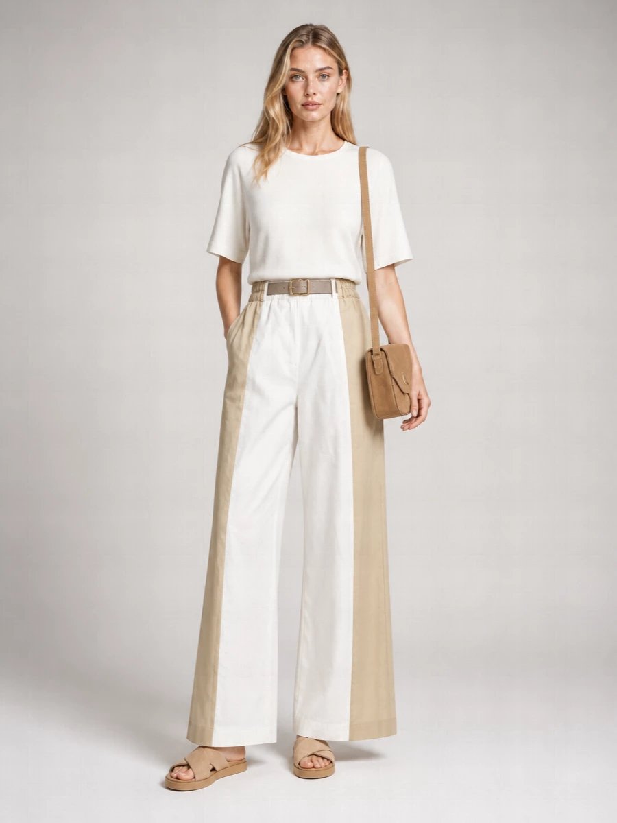 Fabiana Filippi Two-Tone Wide-Leg Trousers