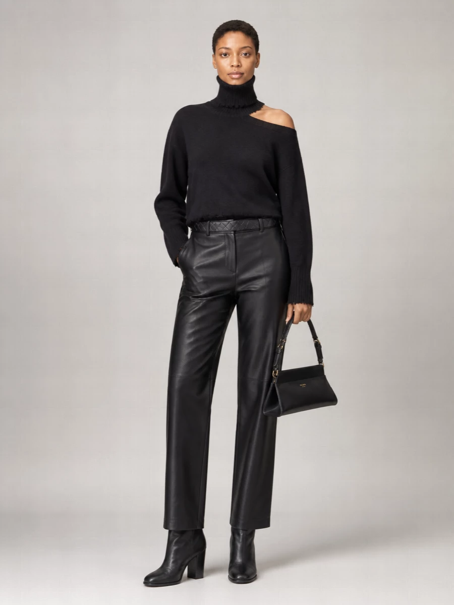 Uma Wang Leather Skinny Trousers
