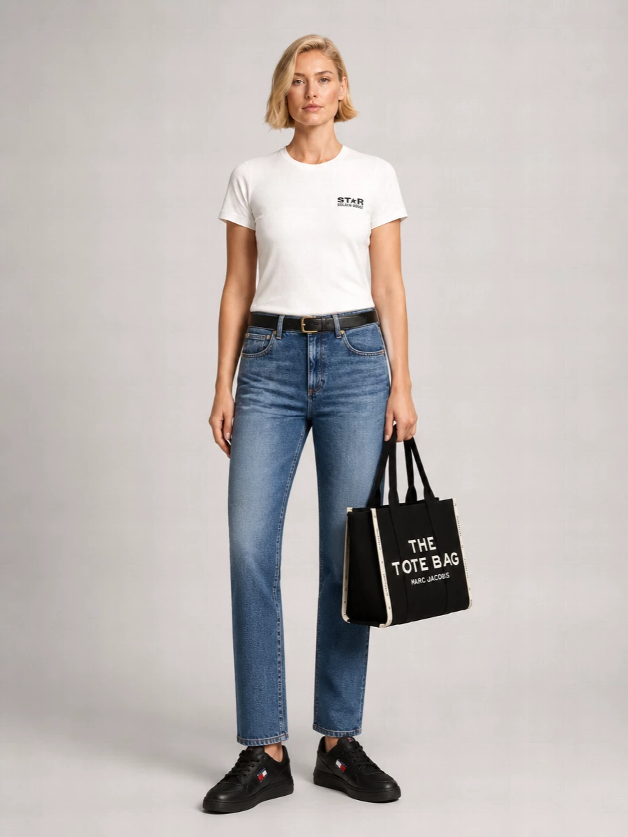 Golden Goose Logo Print Cotton Short-Sleeve T-Shirt