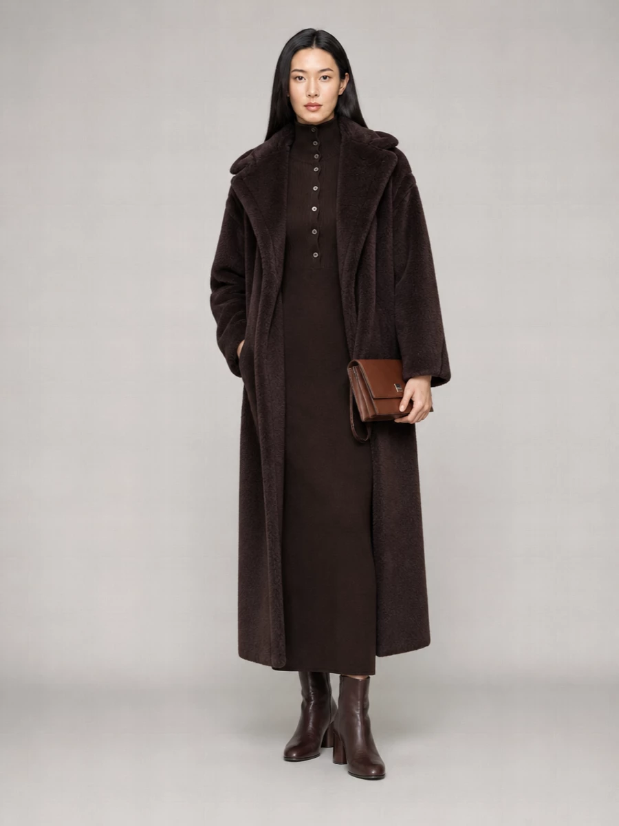 Max Mara Alpaca Wool Silk Coat