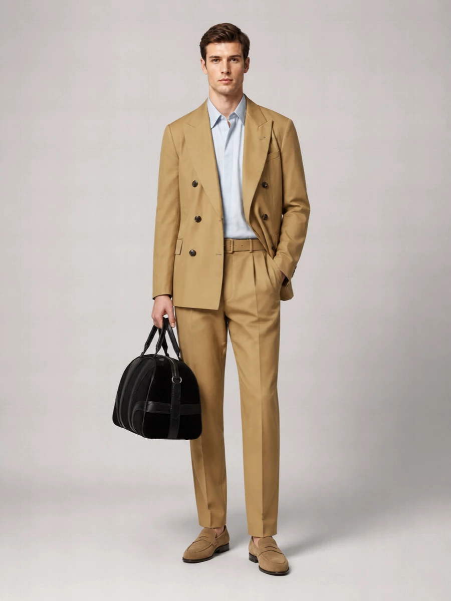 Dries Van Noten Suede And Leather Travel Bag
