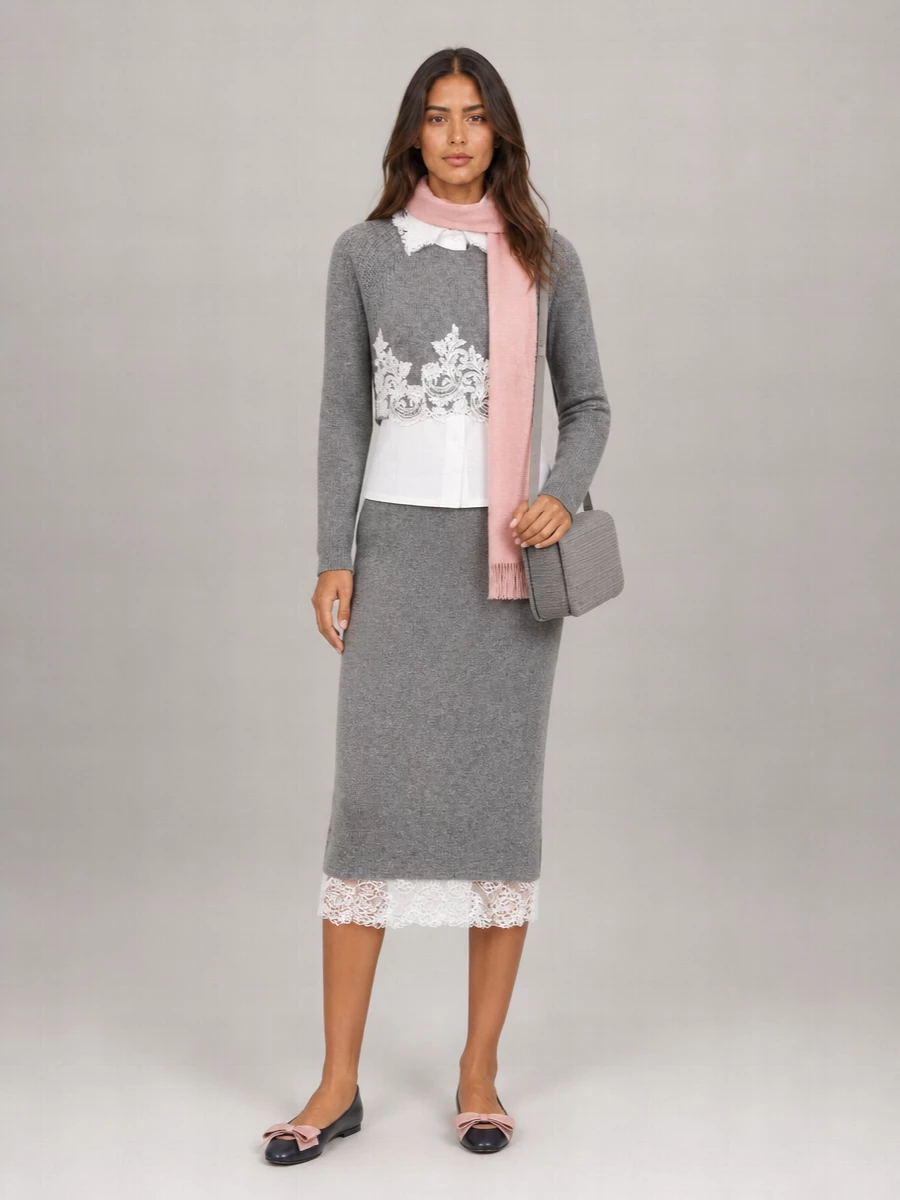 Ermanno Scervino Cashmere Long-Sleeve Sweater