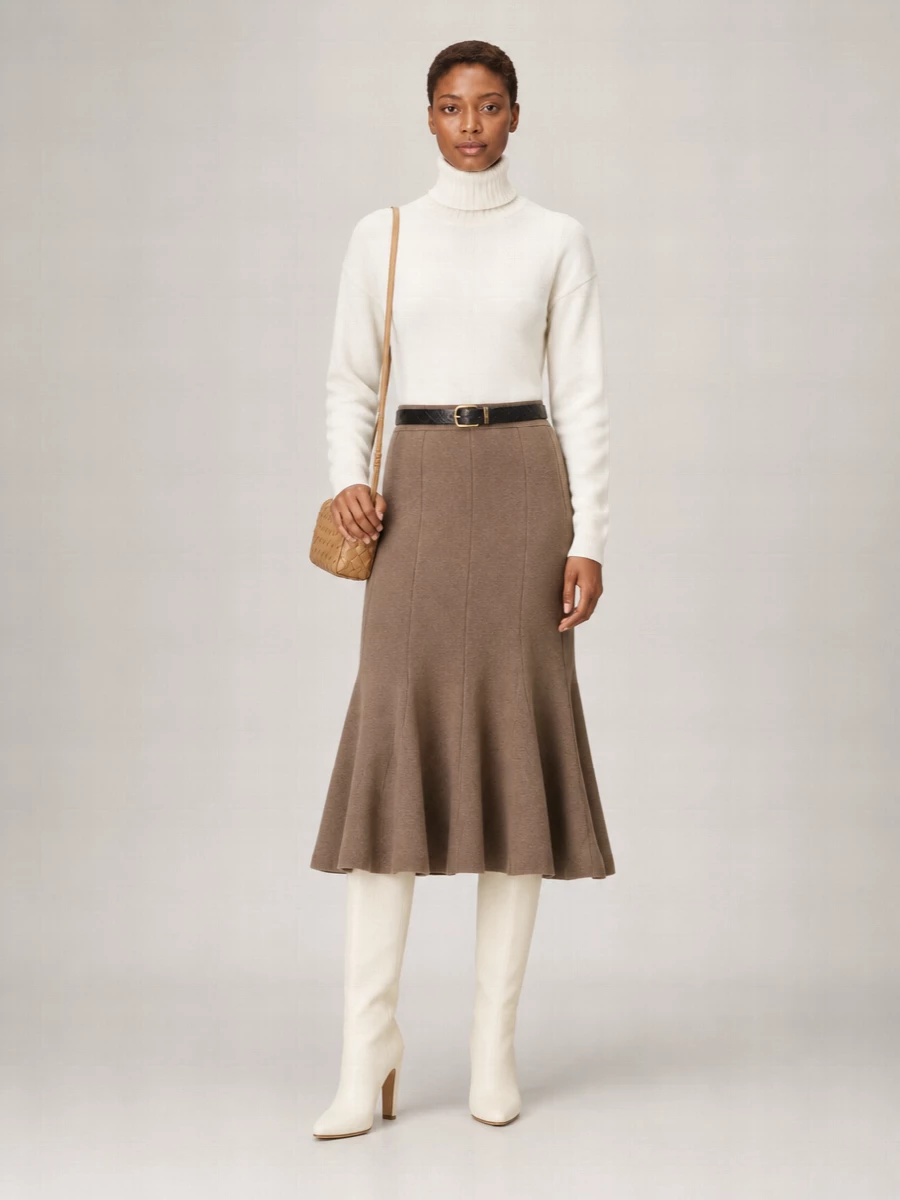 Bottega Veneta Textured Cashmere High Neck Jumper