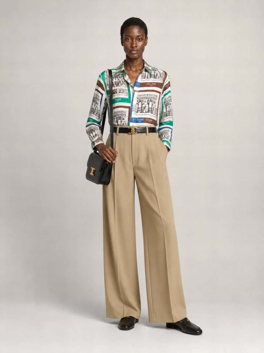 Celine silk lavalliere shirt