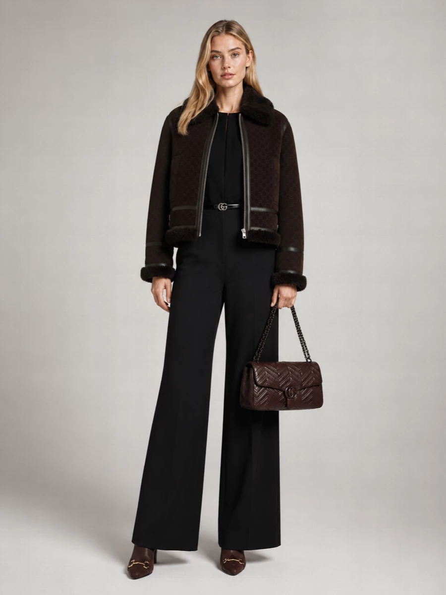 Gucci Shearling Leather Jacket
