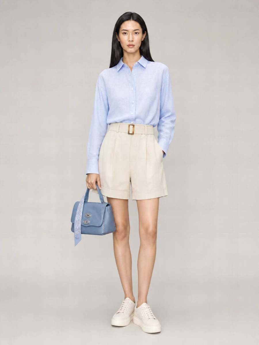 Woolrich Cotton Linen Boyfriend Shirt