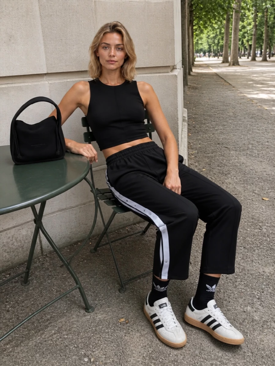 Adidas track pants y3 crop top spezial sneakers