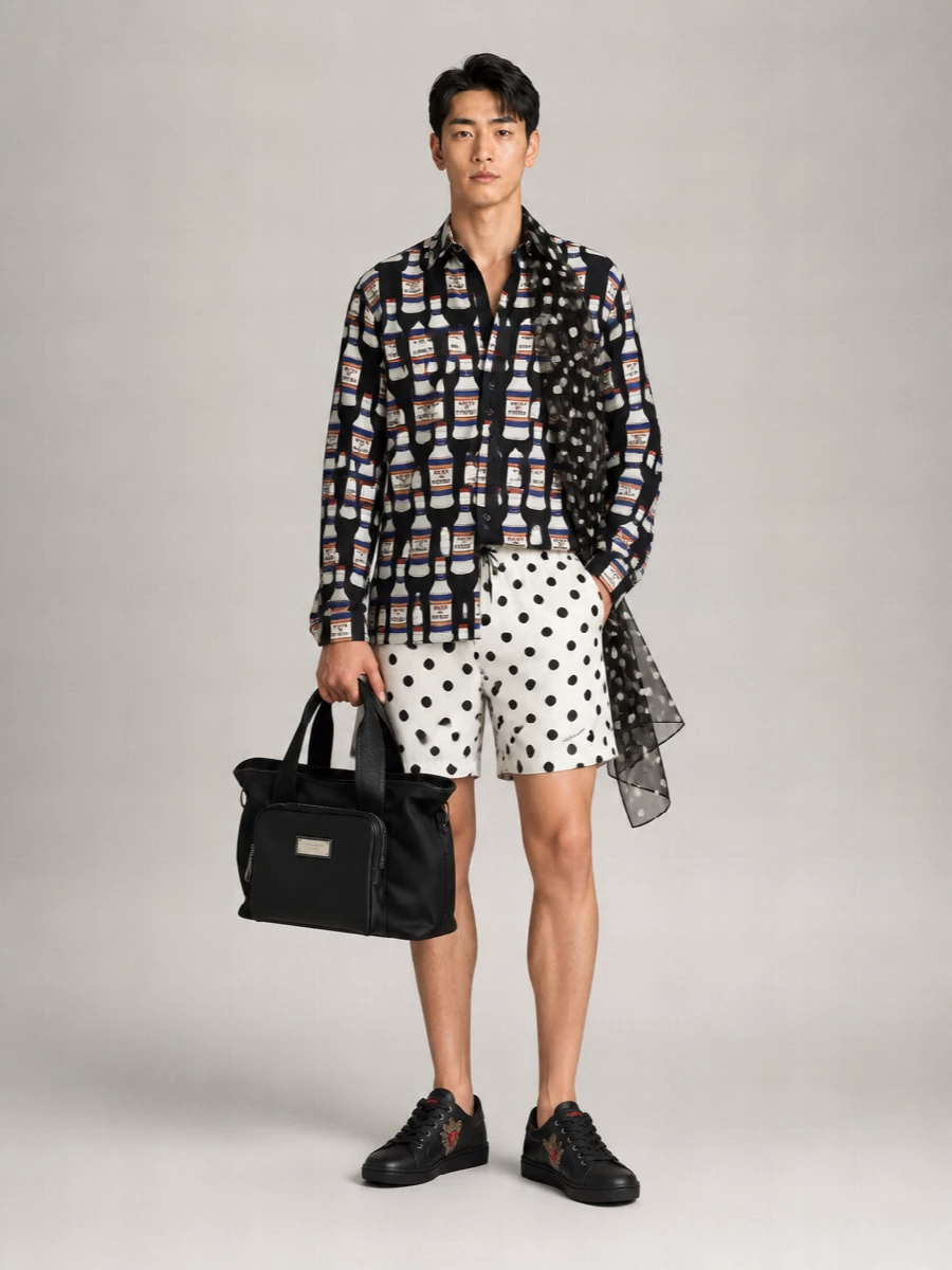 Dolce&Gabbana Silk Polka Dot Scarf