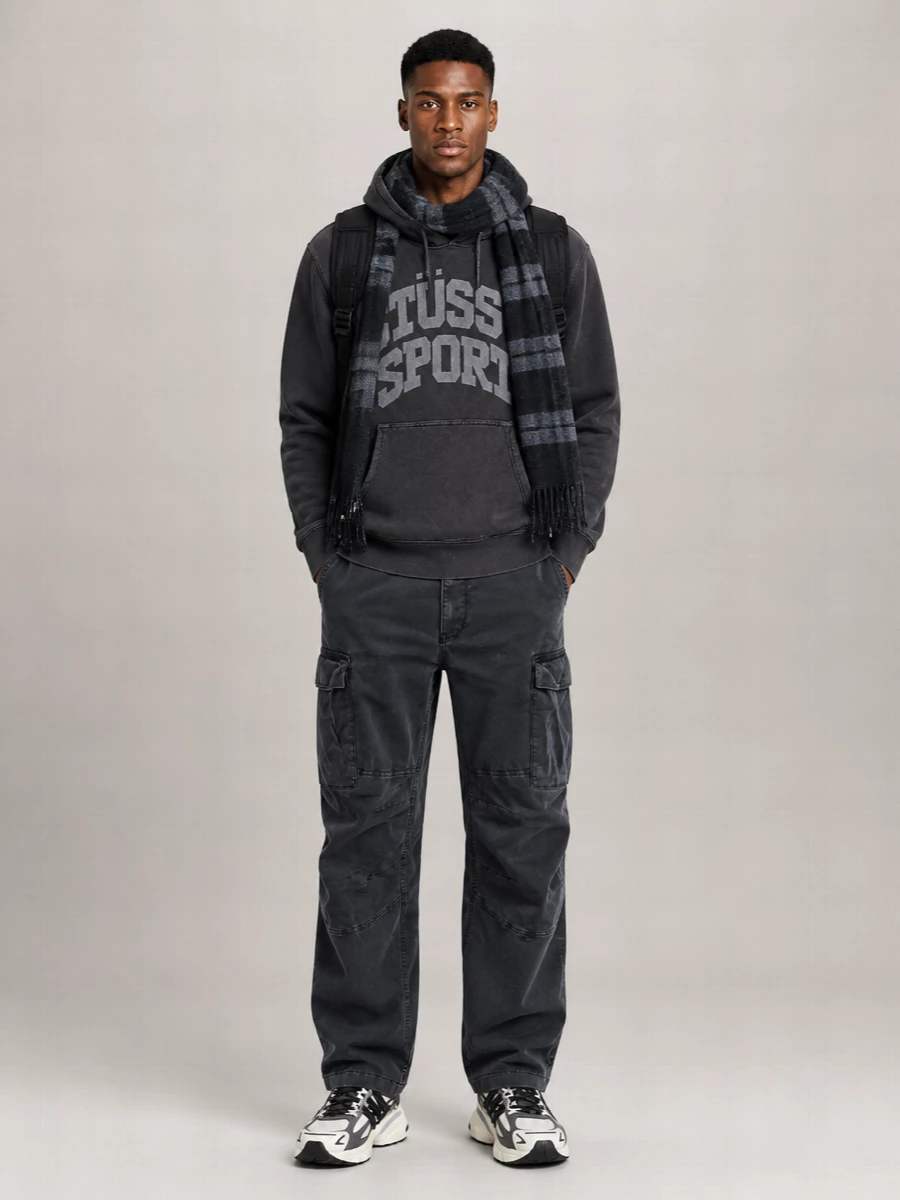 Stüssy Cotton Logo Print Hoodie