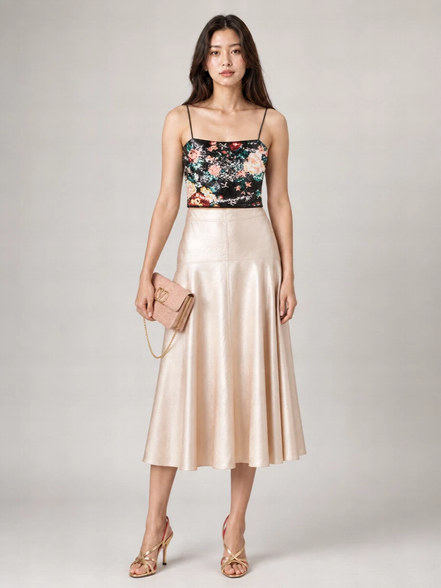 Forte Forte sequined floral-print bralette top