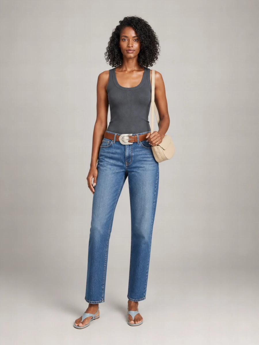 Haikure Denim Relaxed-Fit Straight-Leg Jeans