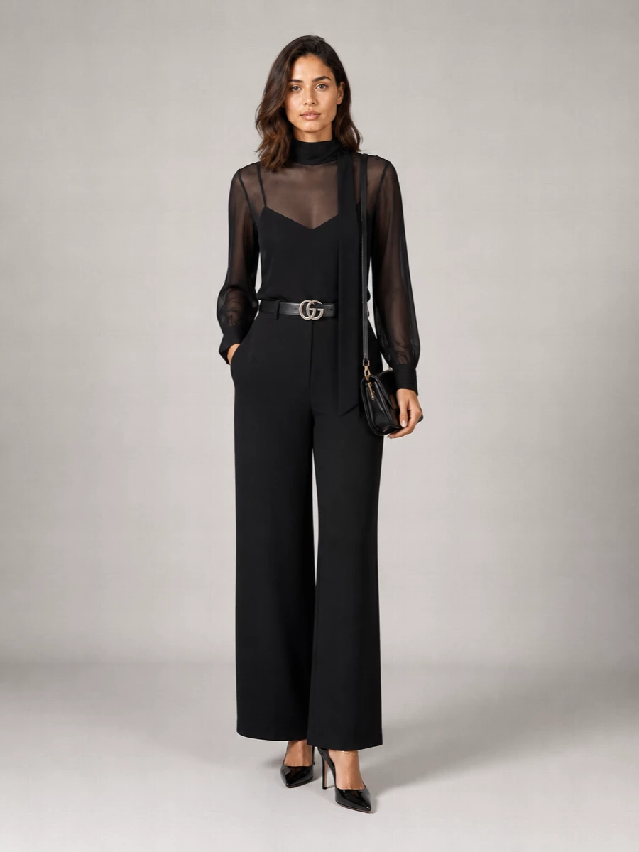 Gucci Wool Oversized Wide-Leg Trousers