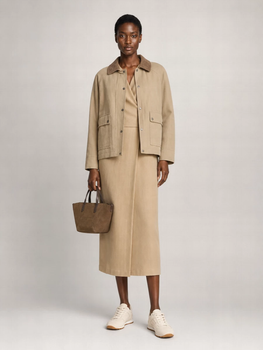 Brunello Cucinelli Cotton And Linen Oversized Coat