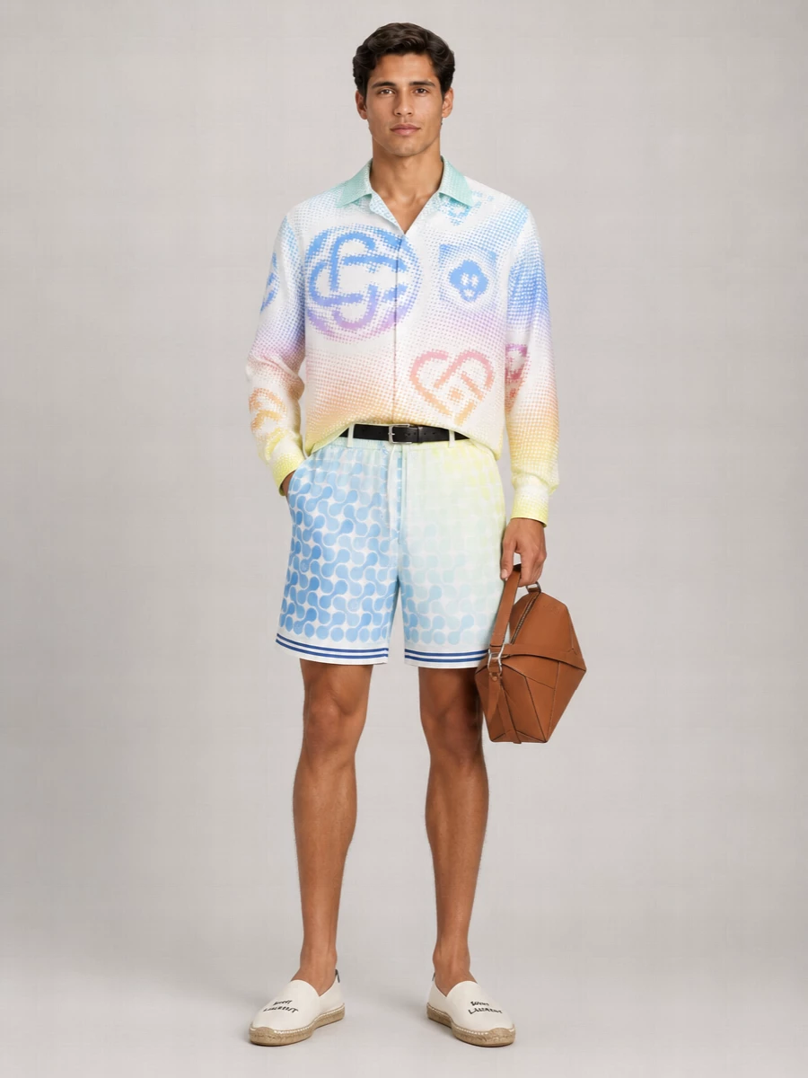 Casablanca Silk Logo Print Shirt