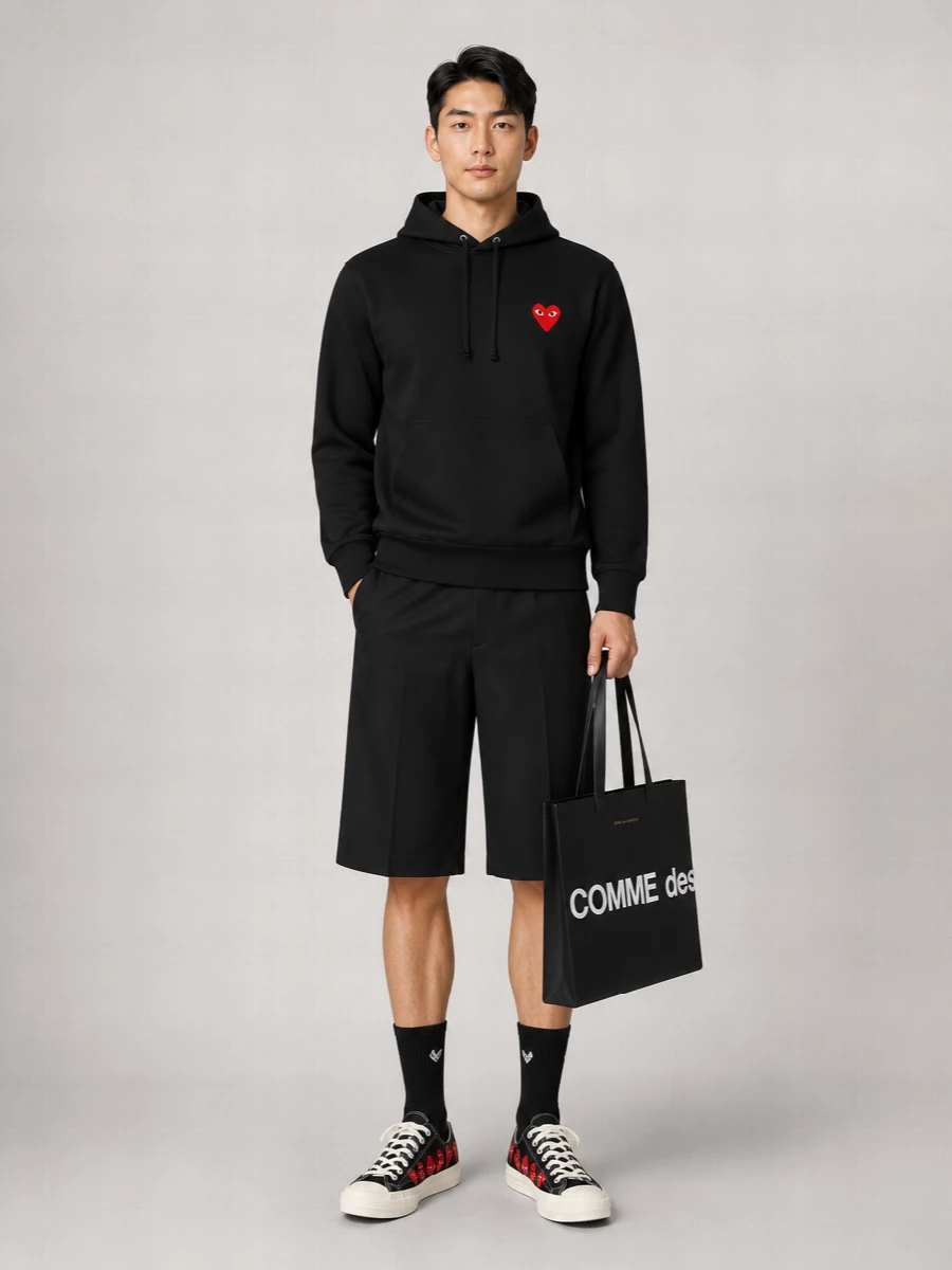 Comme Des Garçons Logo Hoodie