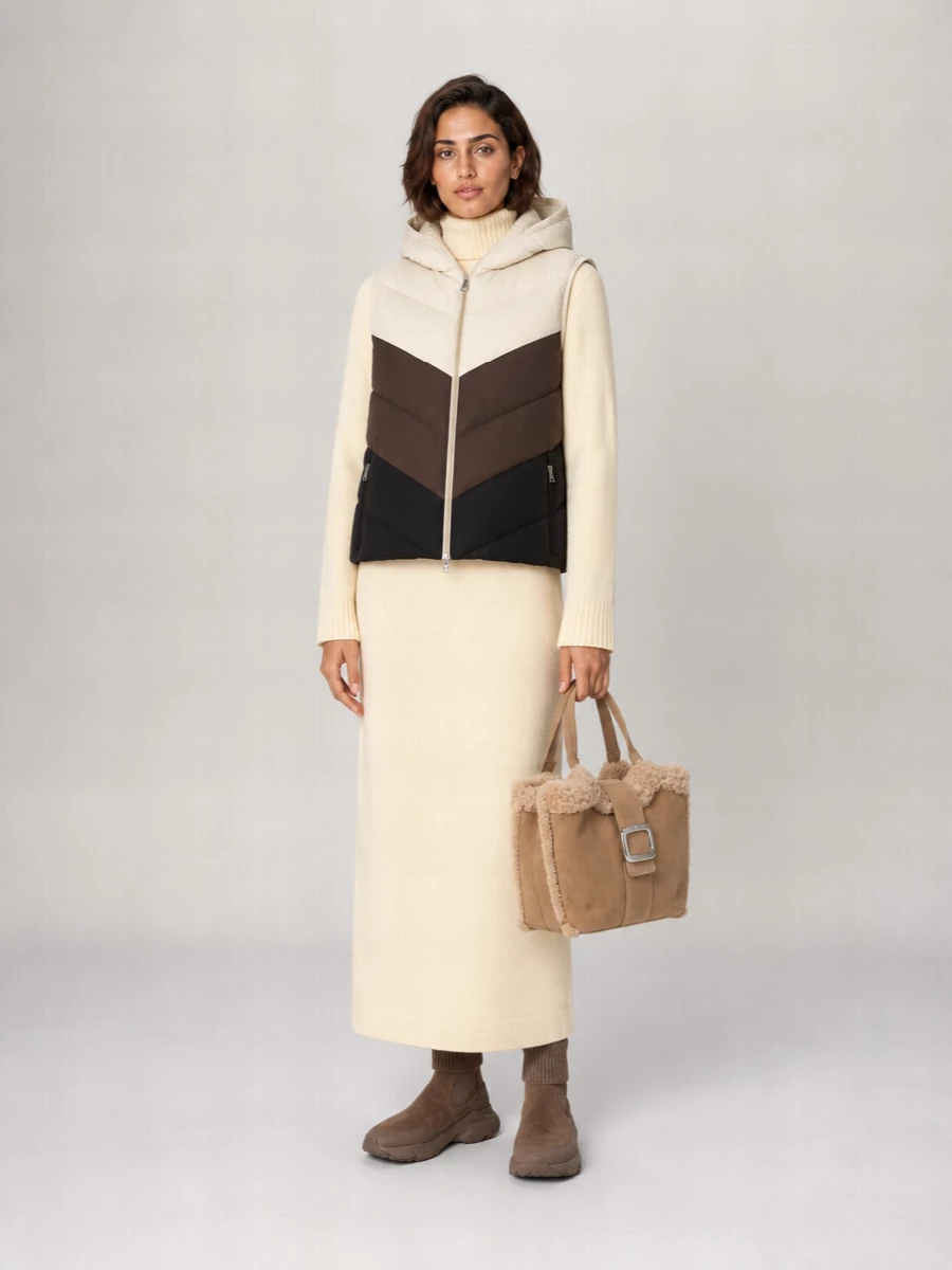 Kiton Quilted Padded Hooded Vest