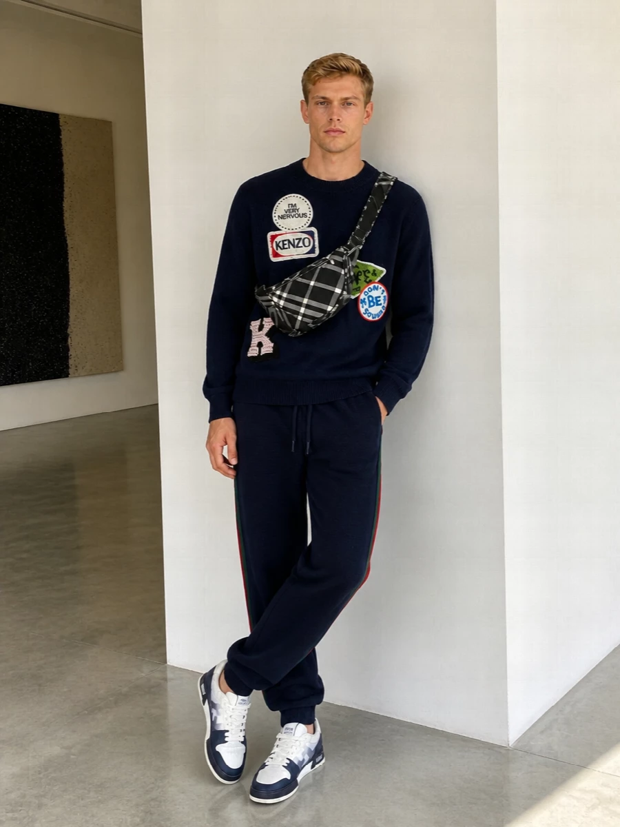 Kenzo sweater gucci joggers fendi sneakers