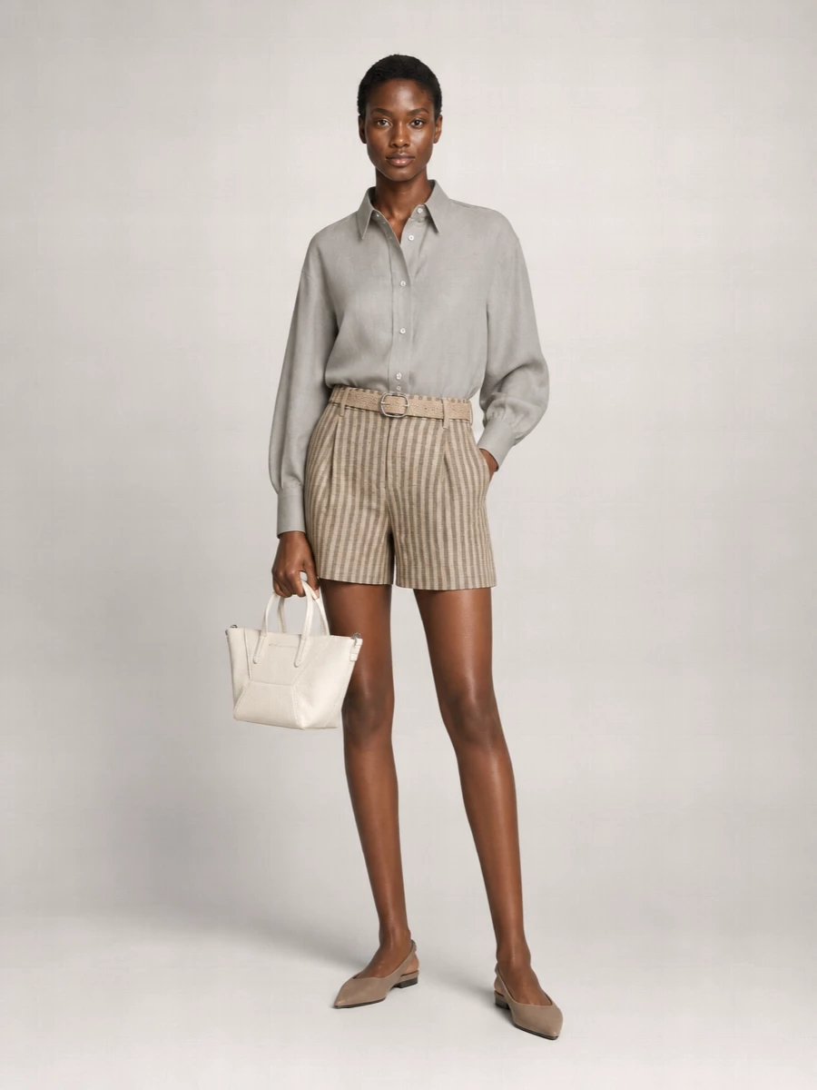 Brunello Cucinelli Striped Bermuda Shorts