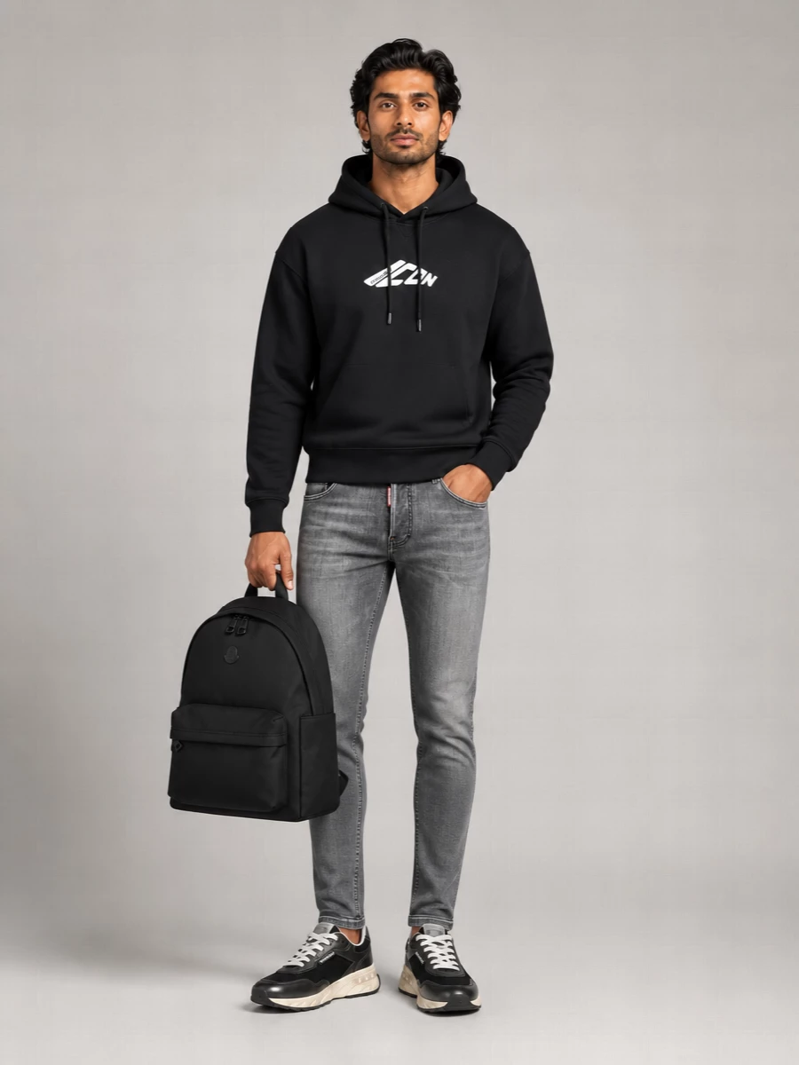 Dsquared2 Logo Print Cotton Blend Hoodie