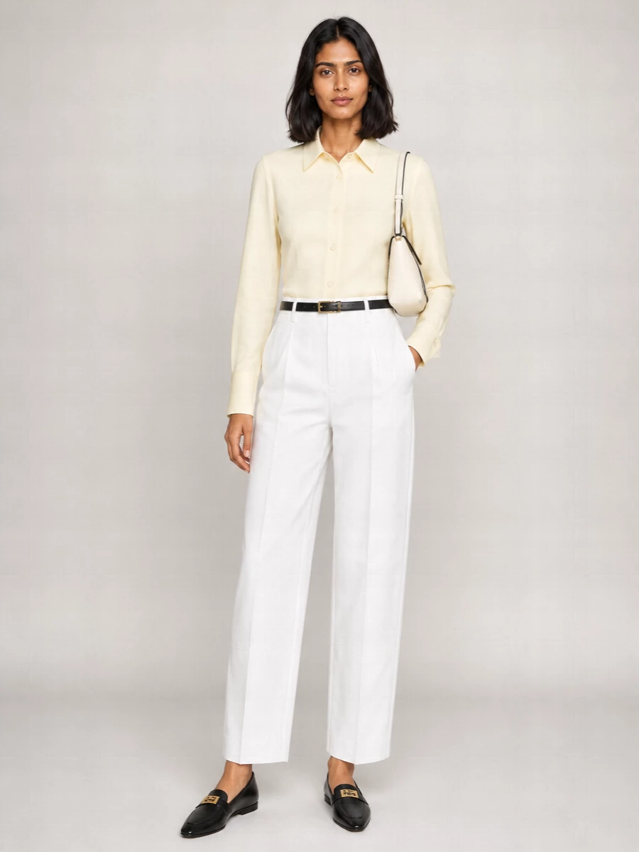 Max Mara Cotton Barrel-Leg Trousers