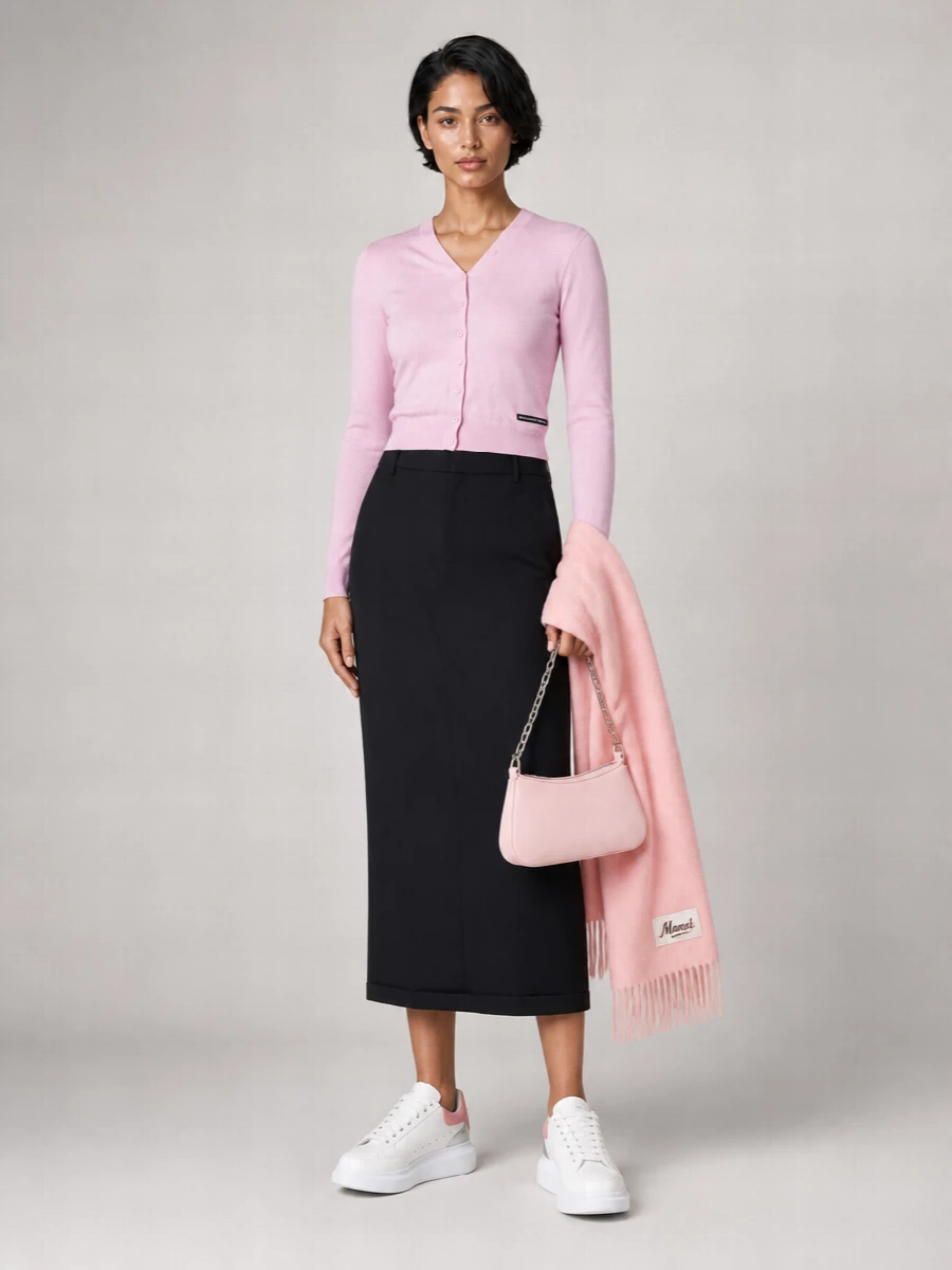 Alexander Wang Wool Crewneck Cardigan