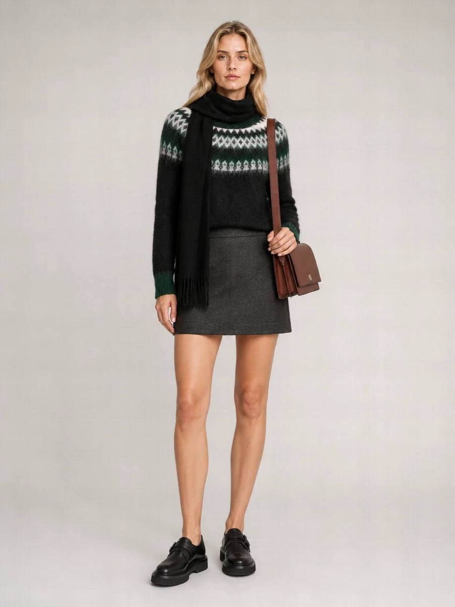 S Max Mara mohair wool crew neck sweater