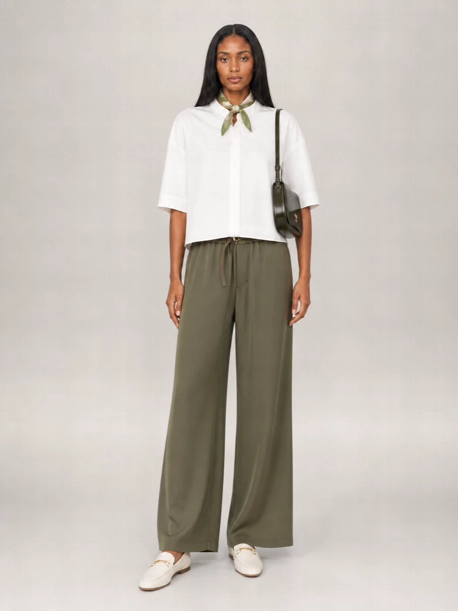 Ami Paris Regular-Fit Wide-Leg Trousers