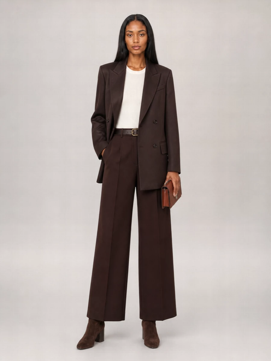Max Mara virgin wool wide-leg trousers