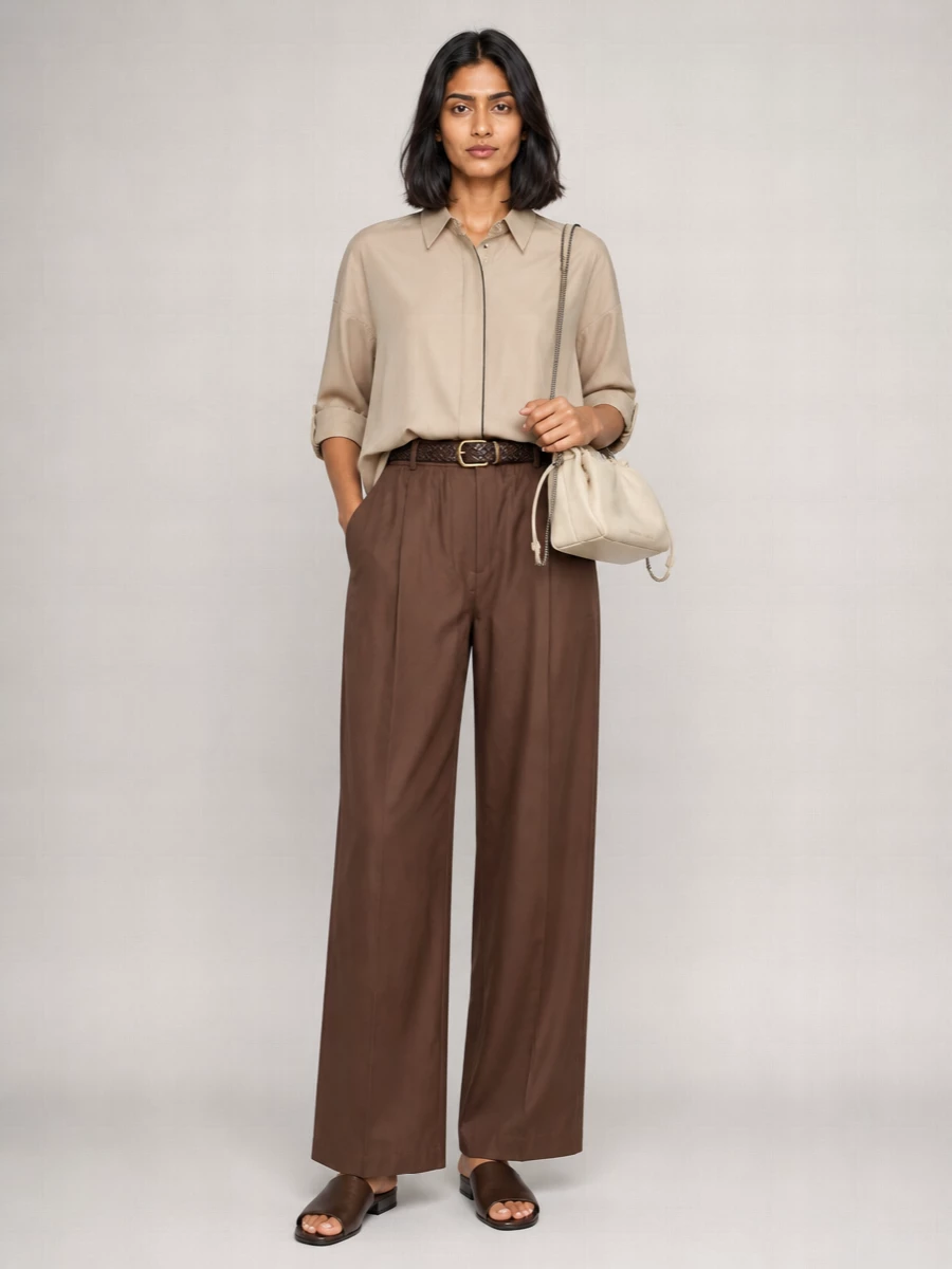 Brunello Cucinelli Loose-Fit Wide-Leg Trousers