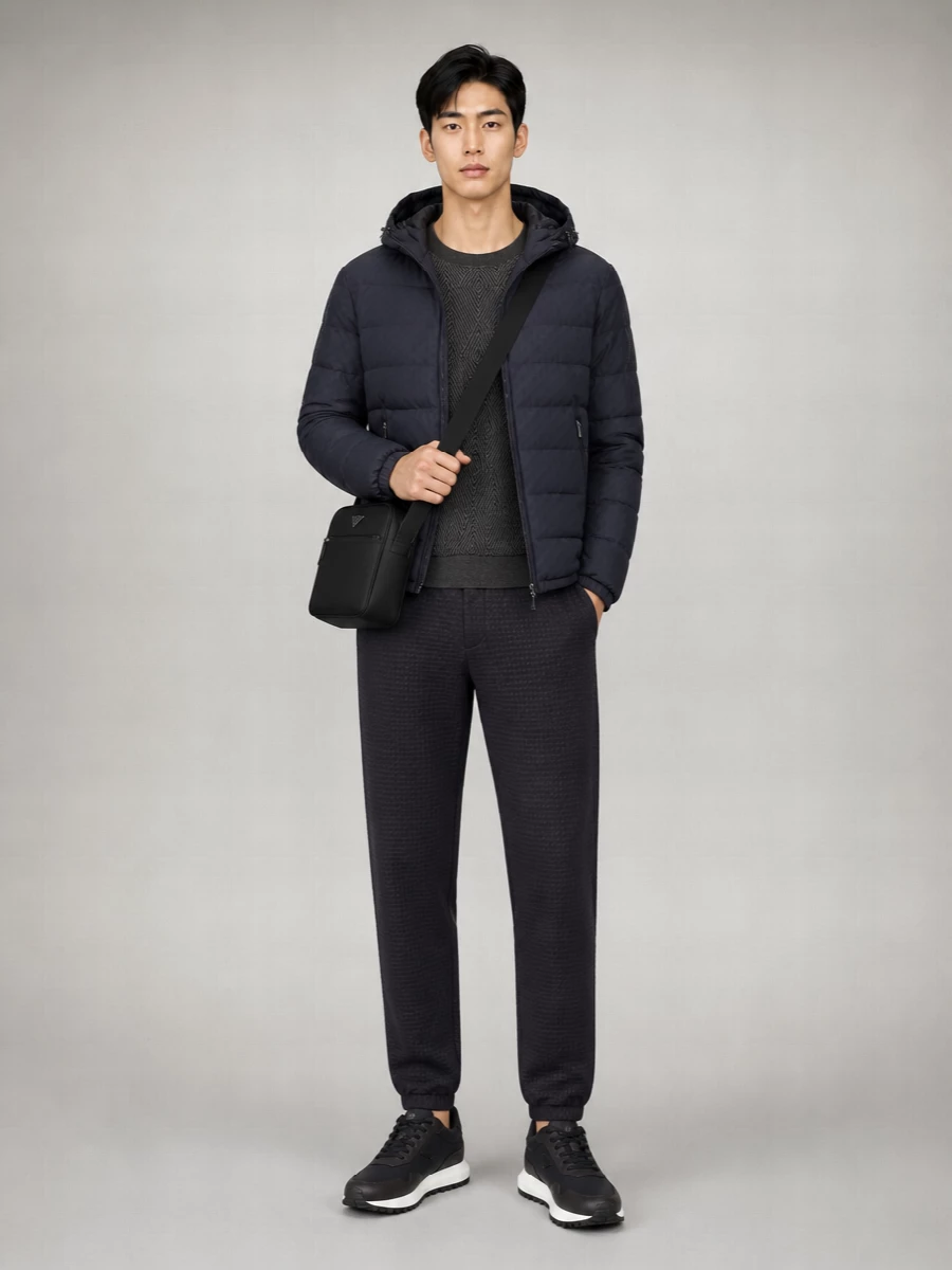 Emporio Armani Hooded Short Down Padded Coat